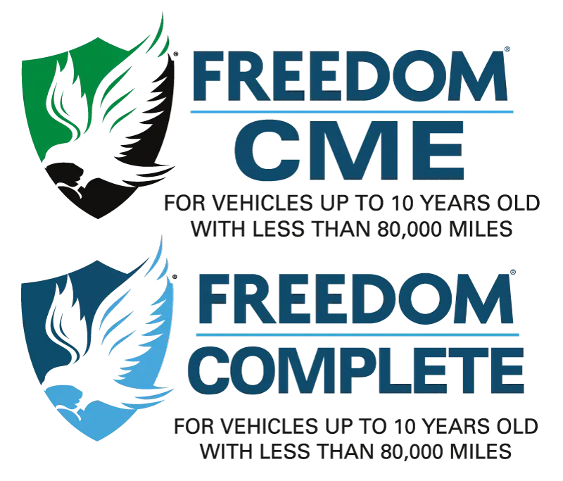 Freedom Warranty brand logos for CME and Complete products